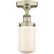 Dover 1 Light 6.5 inch Antique Brass Semi-Flush Mount Ceiling Light