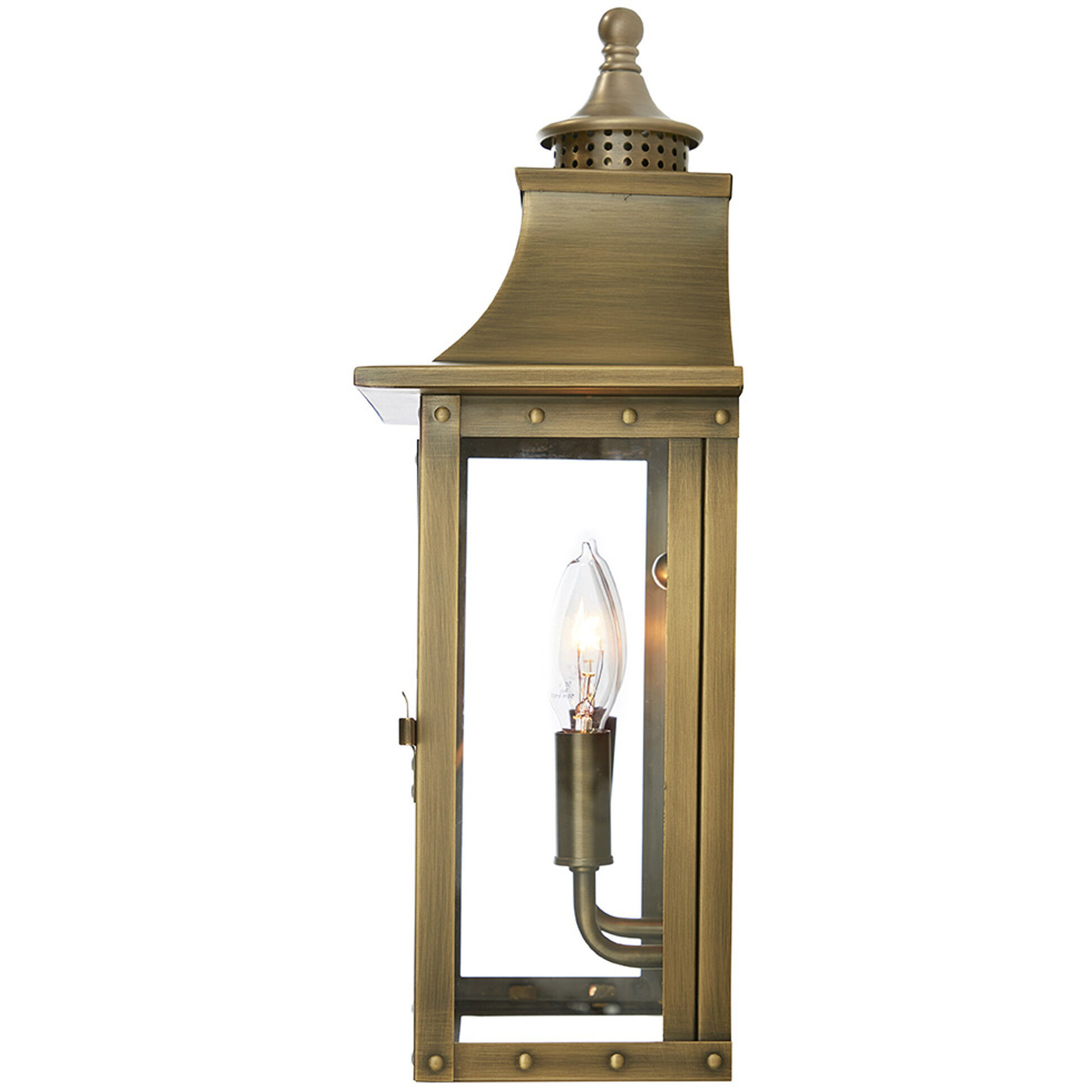 St. Charles 2 Light 17 inch Aged Brass Exterior Wall Mount