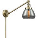 Fulton 35 inch 3.50 watt Antique Brass Swing Arm Wall Light, Franklin Restoration