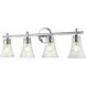 Belle 4 Light 32 inch Chrome Bath Vanity Light Wall Light