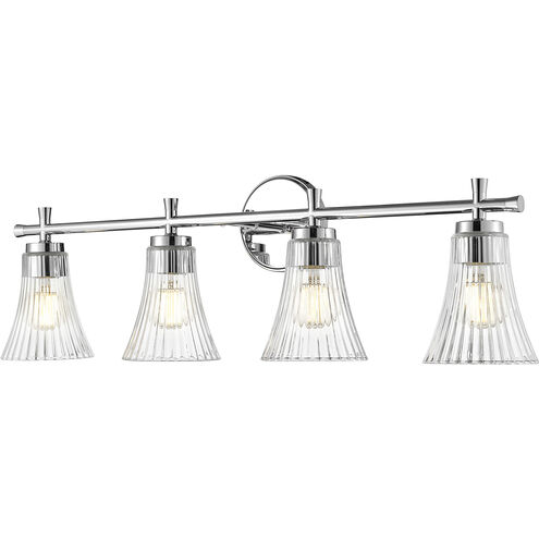 Belle 4 Light 32 inch Chrome Bath Vanity Light Wall Light