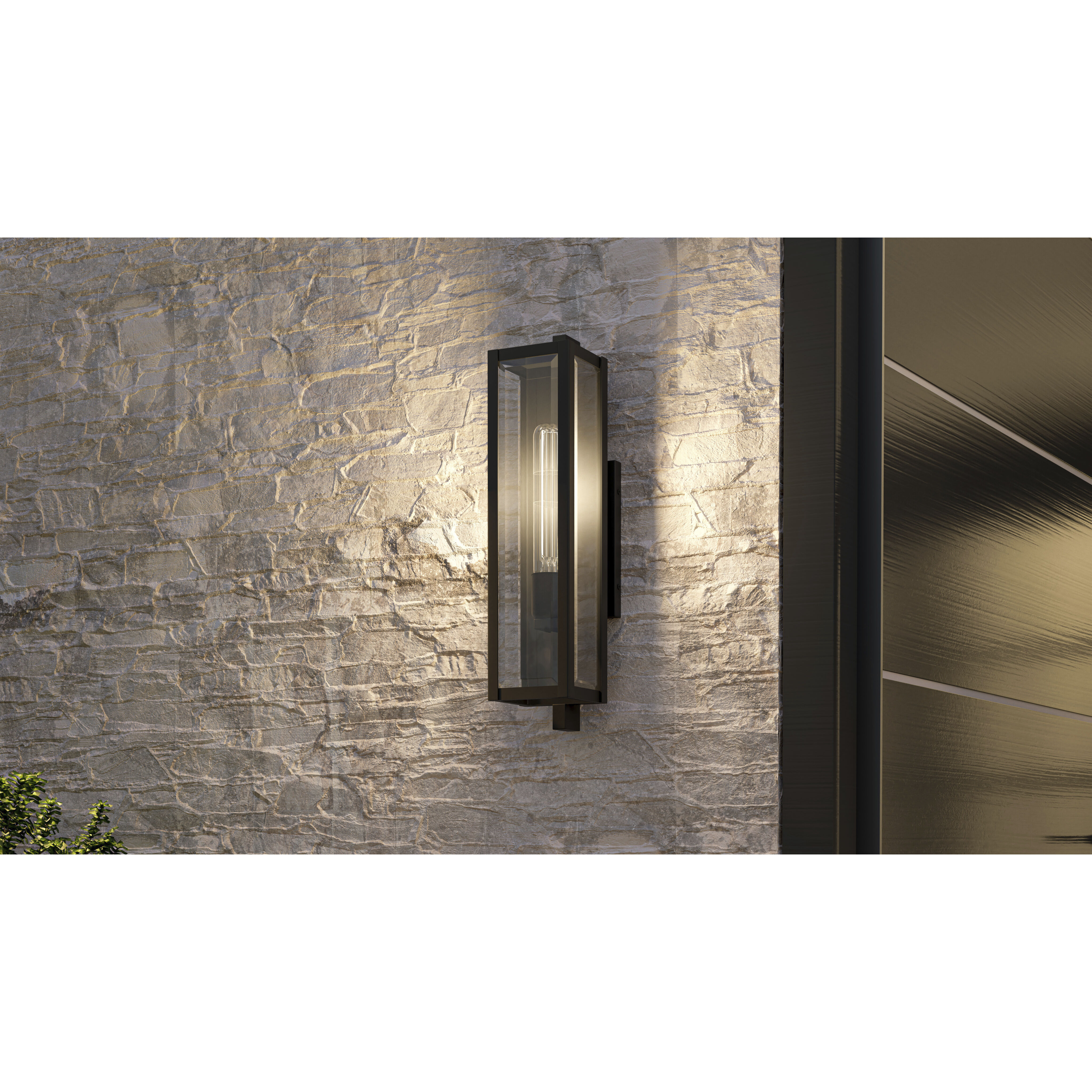 Dale 1 Light 20 inch Matte Black Outdoor Wall Lantern, Medium