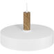 Slate LED 13.75 inch White and Natural Pendant Ceiling Light