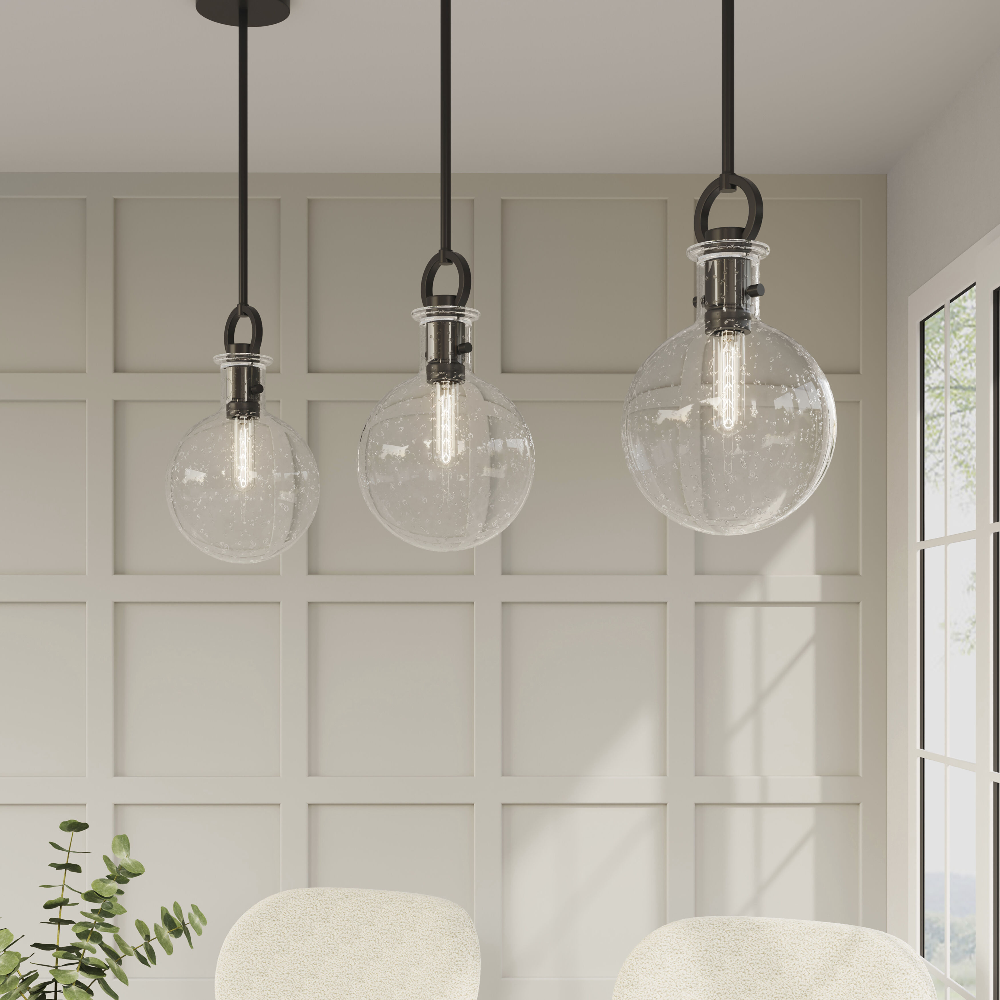 Glanora 1 Light 8 inch Matte Black Mini Pendant Ceiling Light