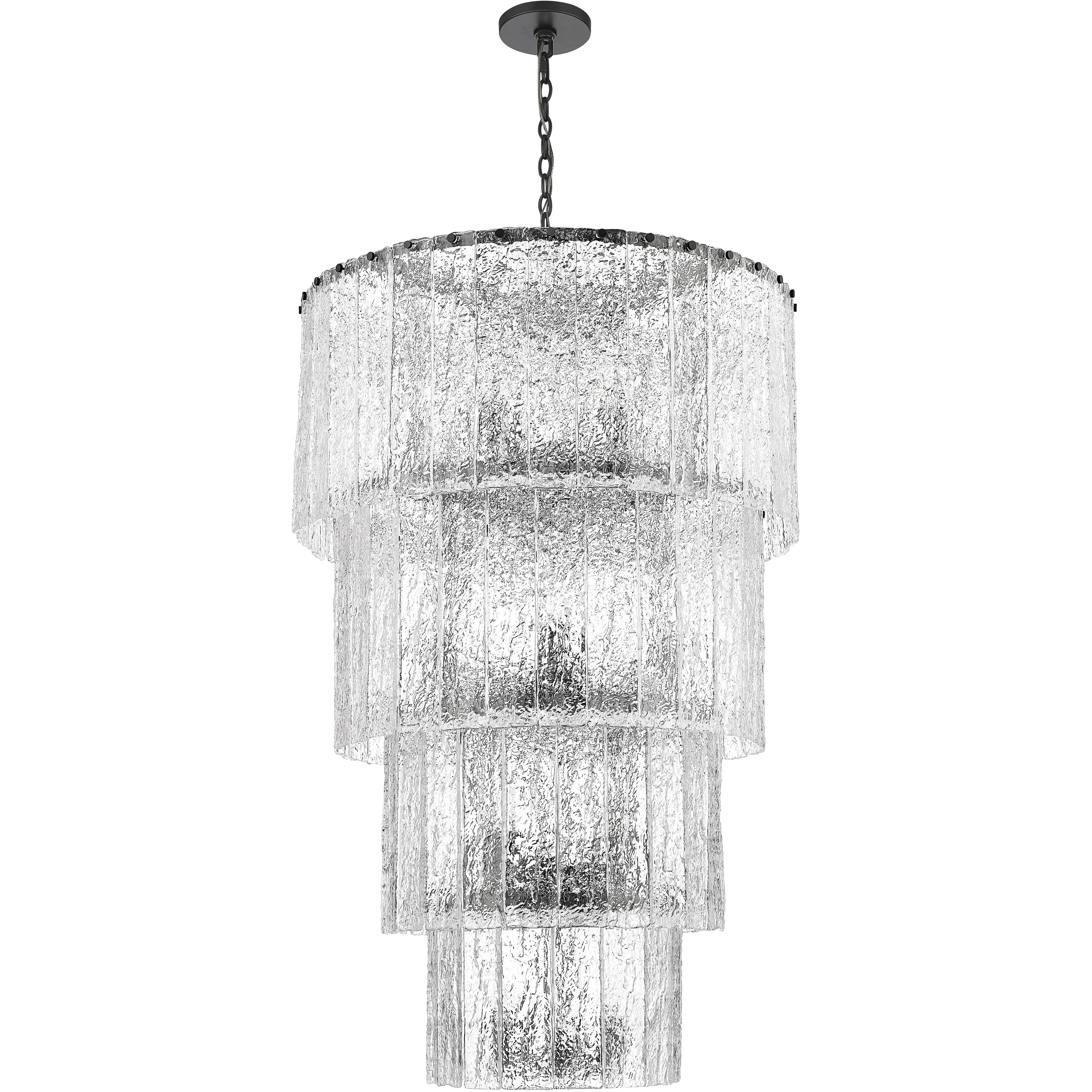 Glacier 18 Light 31 inch Matte Black Chandelier Ceiling Light