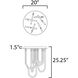 Soleil LED 20 inch Polished Chrome Flush Mount Chandelier Ceiling Light