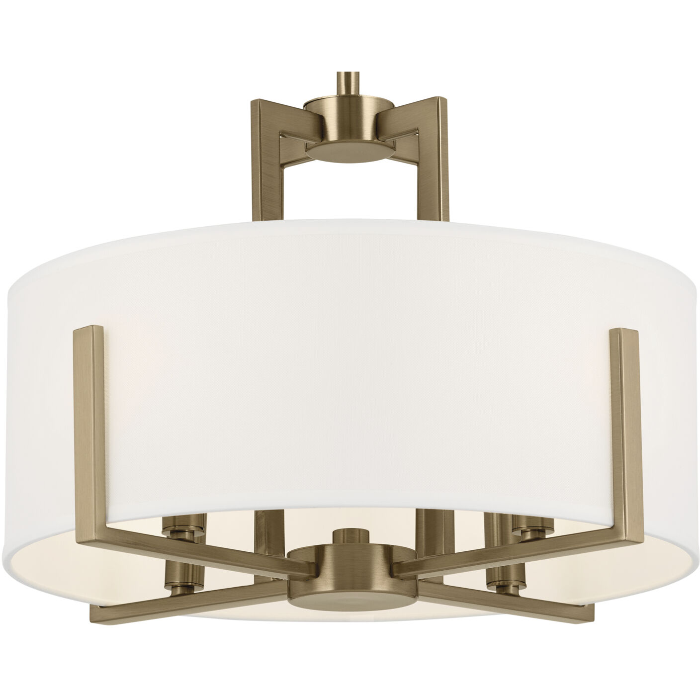 Malen LED 15.5 inch Champagne Bronze Semi Flush Mount Ceiling Light