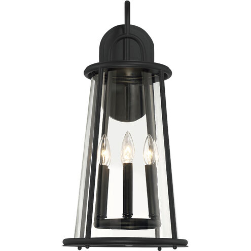 Daulle 6 Light 25 inch Satin Black Outdoor Wall Sconce