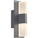 Sean Lavin Lyft LED 12.5 inch Charcoal Outdoor Wall Light in In-Line Fuse,  Surge Protection, LED 80 CRI 2700K, Diffuser, Integrated LED