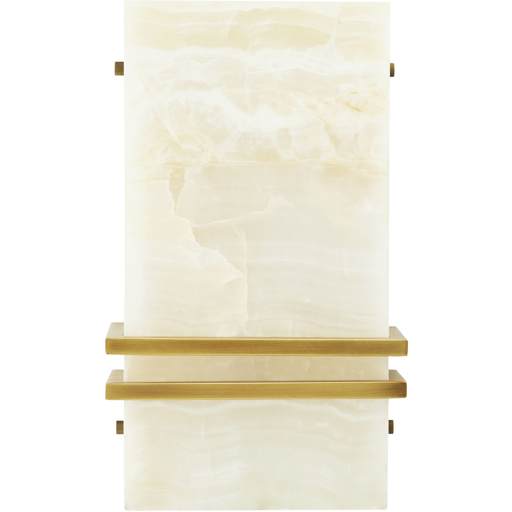 Ronan 2 Light 8 inch White and Antique Brass ADA Sconce Wall Light