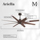 Atlas Ariella 64 inch Textured Bronze with Walnut Tone Blades Ceiling Fan