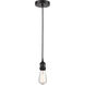 Franklin Restoration Edison 1 Light 3 inch Matte Black Mini Pendant Ceiling Light, Franklin Restoration