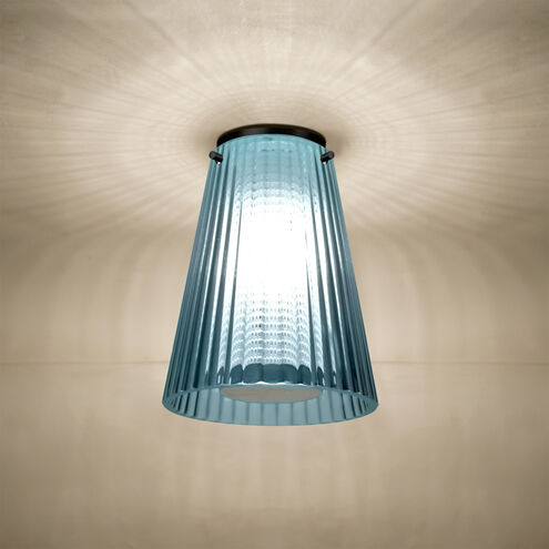 Dion 1 Light 6.13 inch Black Flush Mount Ceiling Light