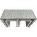 Waterfall Tables Blue and Grey and White and Ivory Nested Table Set in Blue and Grey with White and Ivory