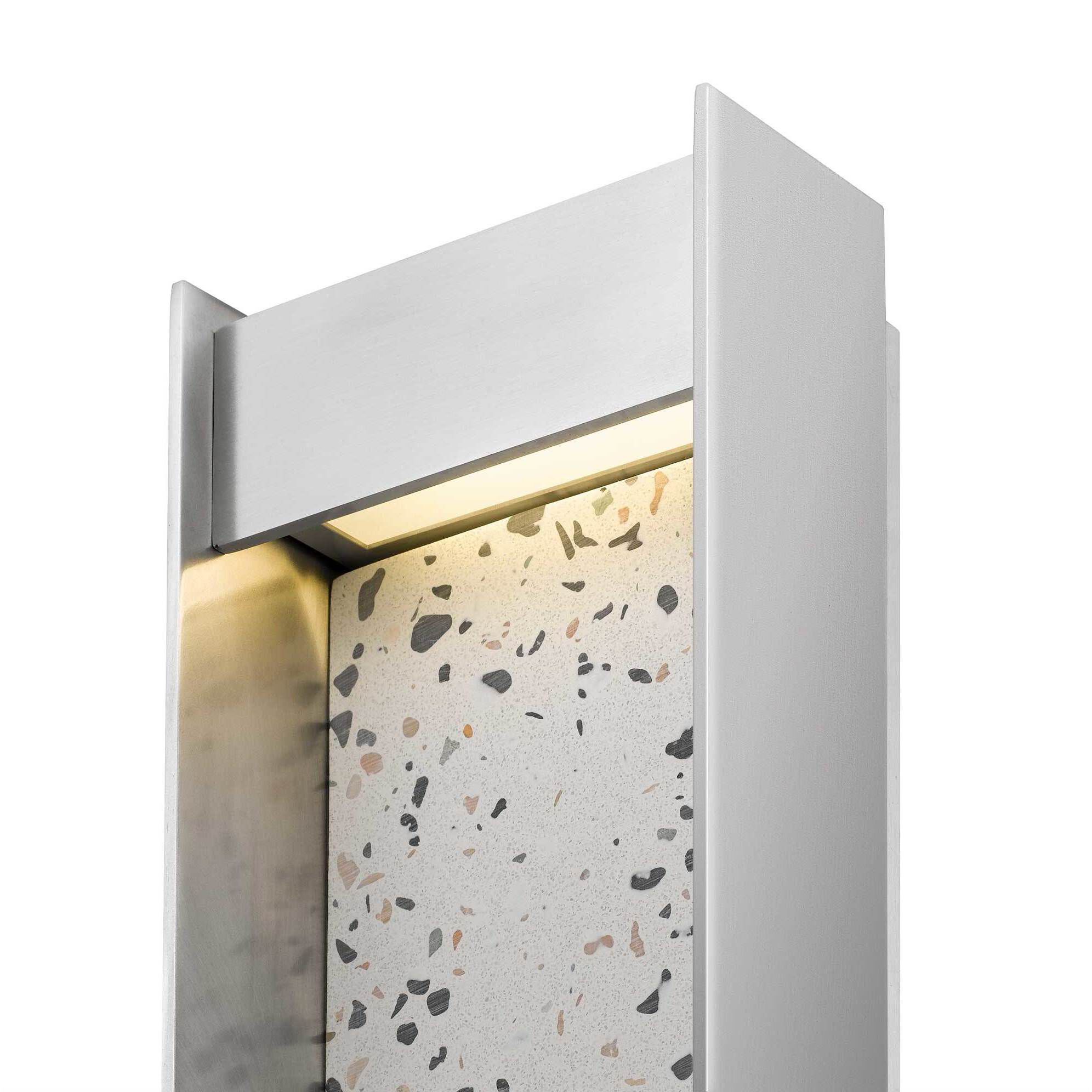 Terrazzo LED 20 inch Brushed Aluminum Outdoor Wall Sconce