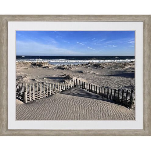 Sunset Dunes Blue and Beige and White Framed Art