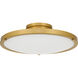 Donne LED 15.75 inch Brushed Gold Semi-Flush Mount Ceiling Light, Medium
