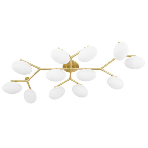 Wagner LED 33.75 inch Aged Brass Semi Flush Ceiling Light