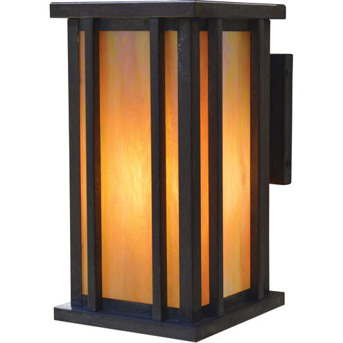 Glencoe 1 Light 8.5 inch Bronze Wall Mount Wall Light in Amber Mica