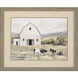Farm Life Green and Gray and Neutral and Multi Framed Art