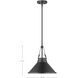 Zelda 1 Light 14 inch Black Pendant Ceiling Light