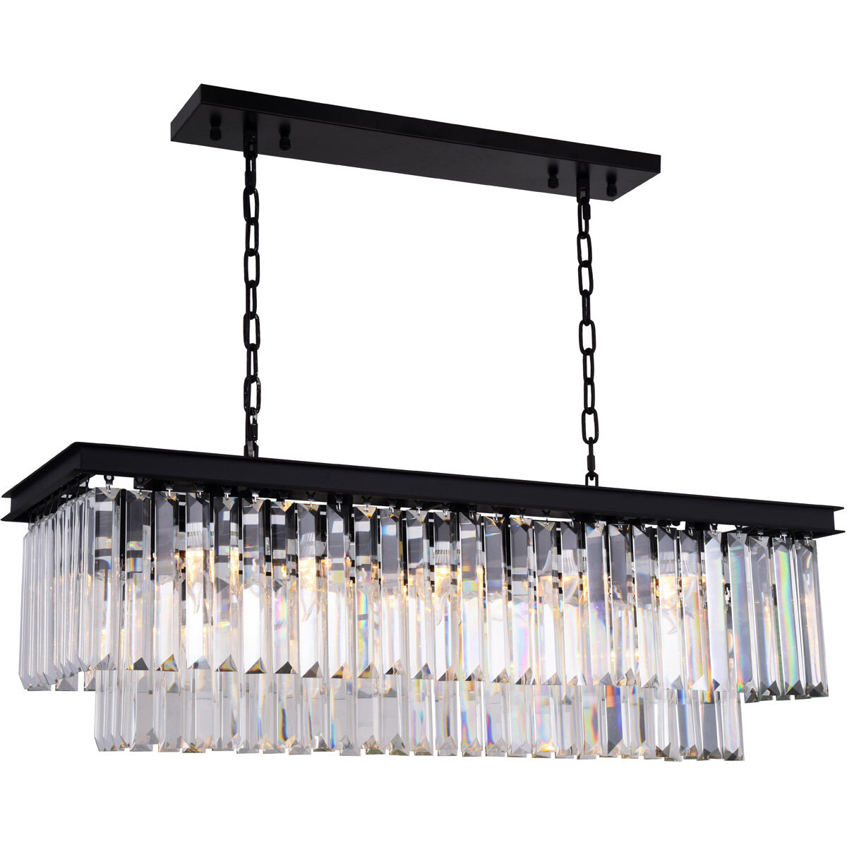 Sydney 12 Light 40 inch Matte Black Chandelier Ceiling Light, Urban Classic