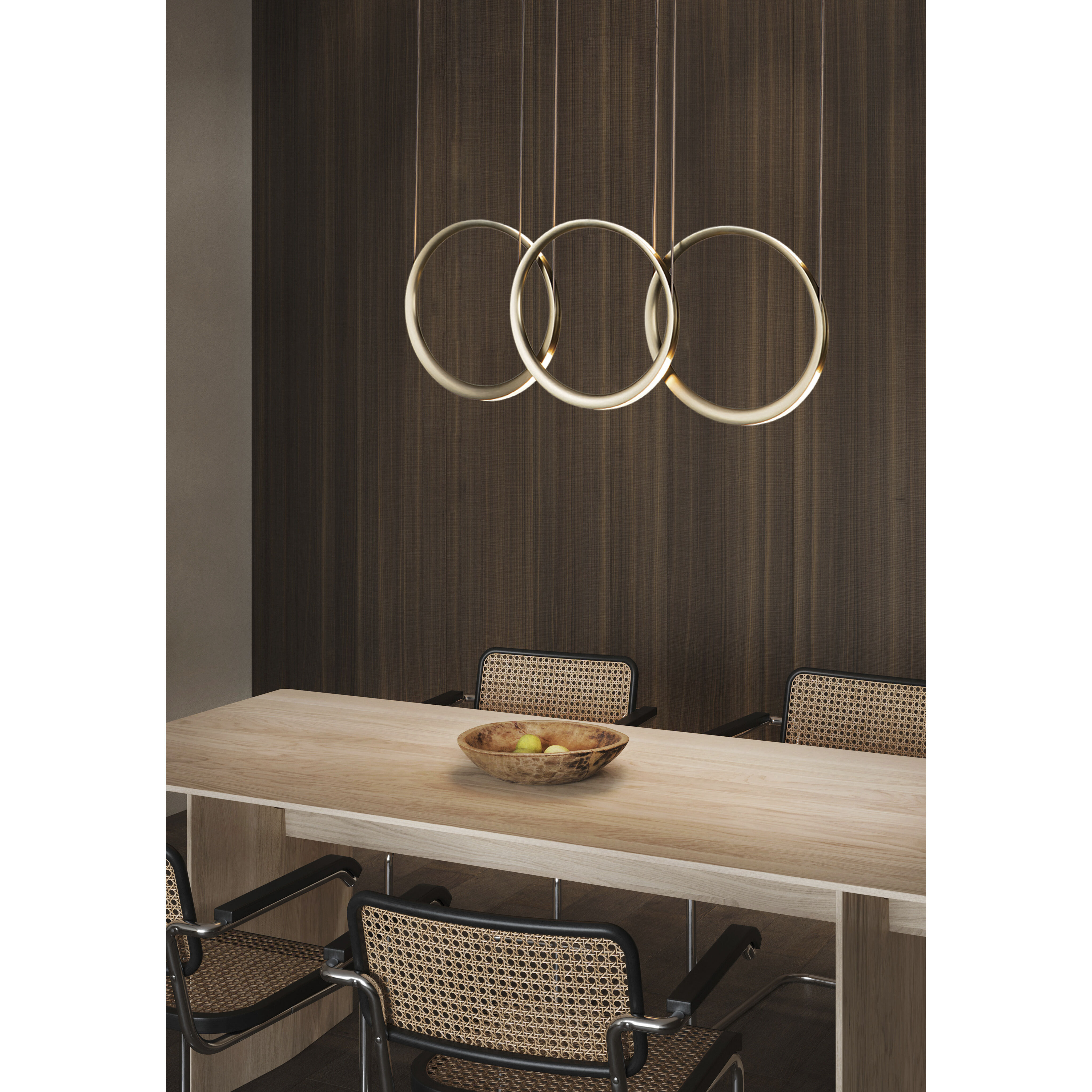 Eternal LED 5.9 inch Satin Antique Brass Multi-Pendant Ceiling Light