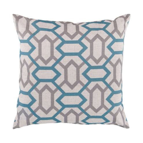 Zoe 22 X 22 inch Cream/Teal/Medium Gray Pillow Kit