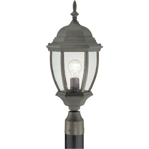 Covington 1 Light 21.5 inch Painted Bronze with Clear Outdoor Post Light