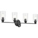 Gioe 4 Light 32.25 inch Black Vanity Light Wall Light