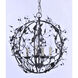 Elegante 3 Light 18.5 inch Oil Rubbed Bronze Mini Chandelier Ceiling Light