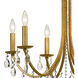 Bridgehampton 6 Light 26 inch Antique Gold Chandelier Ceiling Light in Clear Swarovski Strass