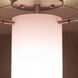 Pahu 1 Light 8 inch Satin Nickel Semi-Flush Mount Ceiling Light in Transparent Amethyst/Opal Glass, Incandescent