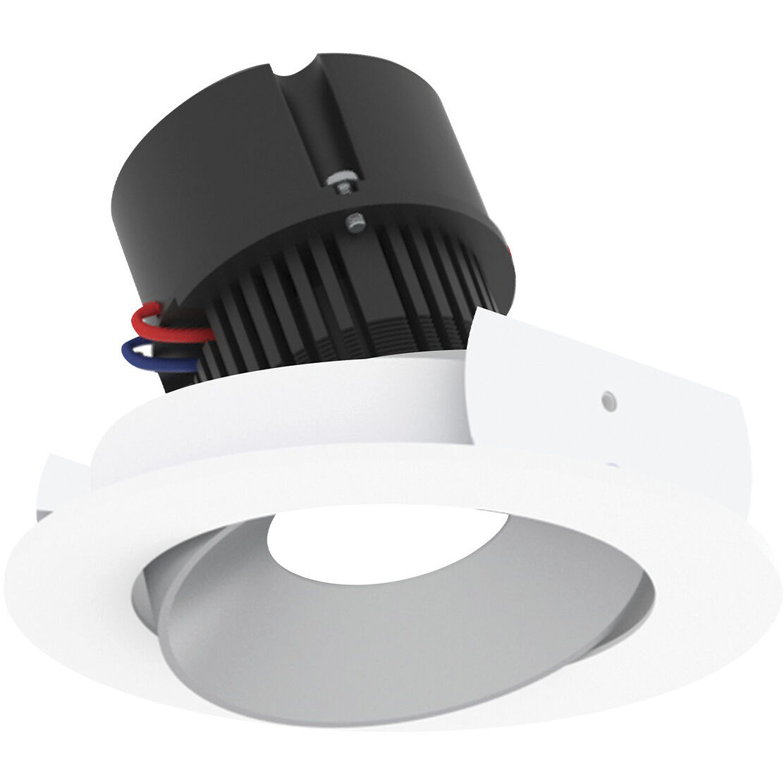 Pearl Haze Reflector / Bright White Flange LED Round Adjustable Cone Retrofit in 3000K, Haze / Bright White, 4" Retrofit