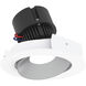 Pearl Haze Reflector / Bright White Flange LED Round Adjustable Cone Retrofit in 4000K, Haze / Bright White, 4" Retrofit