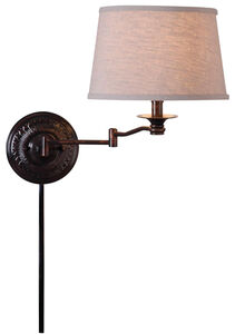 Riverside 22 inch 100.00 watt Copper Bronze Swing Arm Wall Lamp Wall Light
