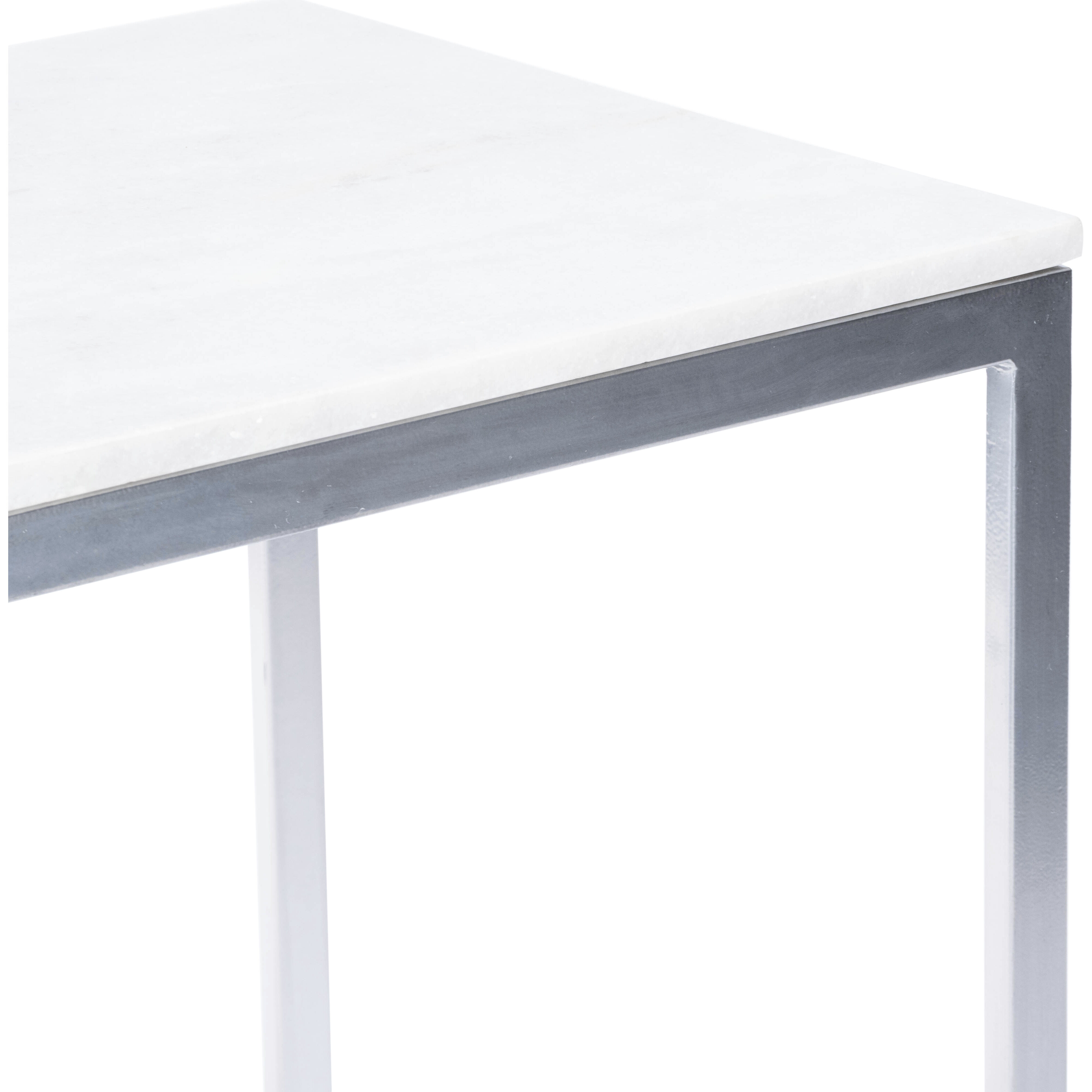 Butler Loft Lawler Nickel Metal & Marble 24 X 14 inch Nickel Accent Table