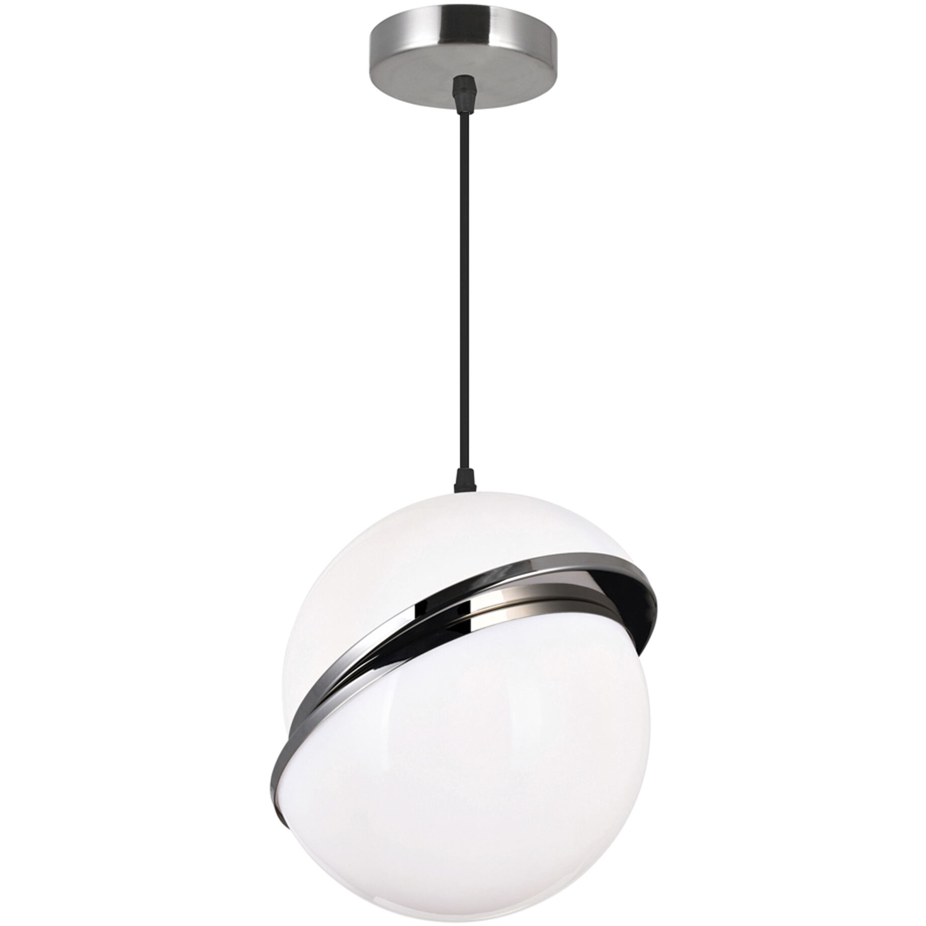 Gemini LED 10 inch Polished Nickel Mini Pendant Ceiling Light