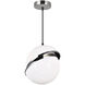 Gemini LED 10 inch Polished Nickel Mini Pendant Ceiling Light