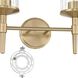 Andrea 2 Light 15 inch Champagne Gold Vanity Light Wall Light