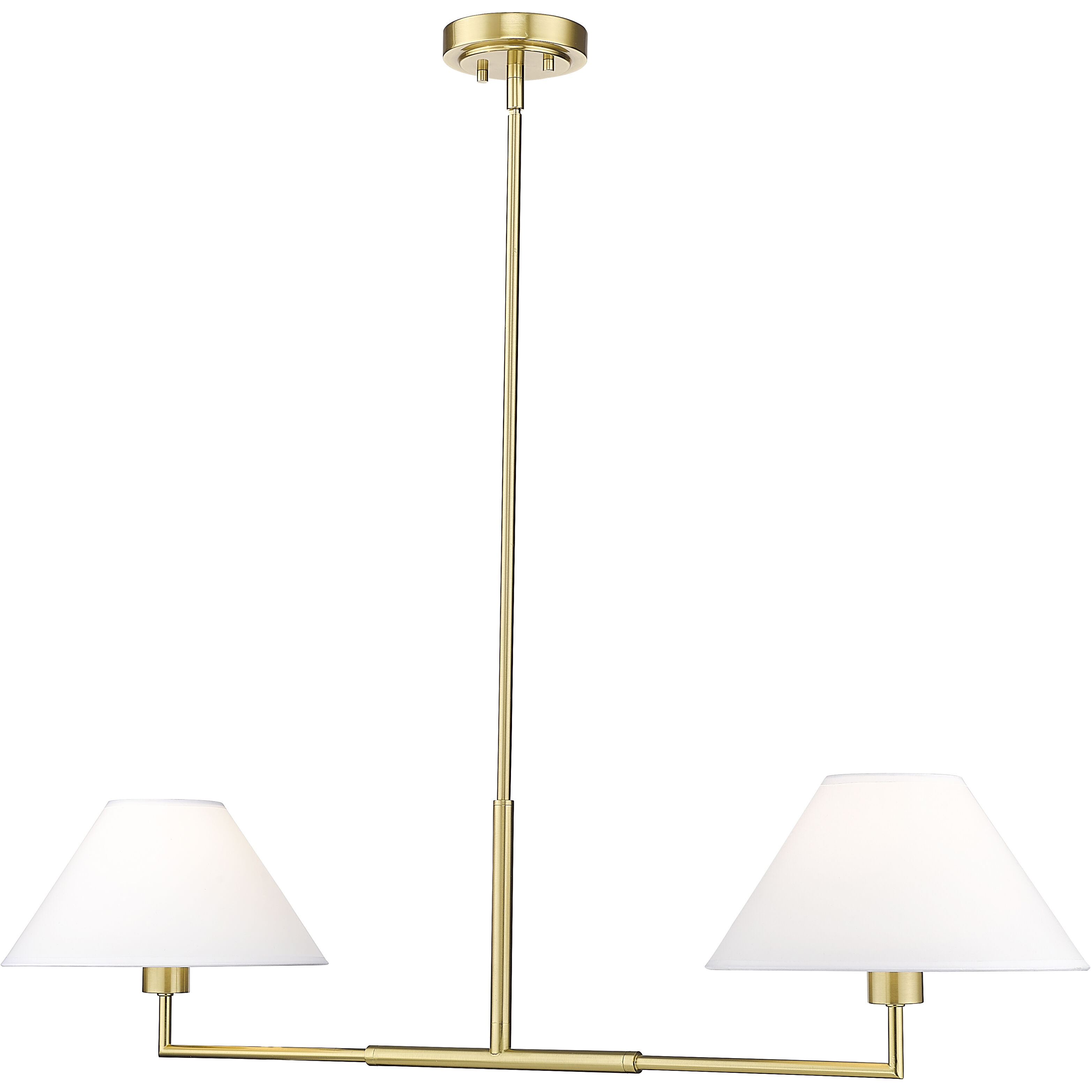 Leila 2 Light 12 inch Luxe Gold Chandelier Ceiling Light
