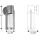 Z-1030 LED LED 12 inch Metallic Gray Outdoor Wall Lantern in Metallic Grey, Small, Progress LED