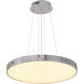 Canada LED 24 inch Chrome LED Chandelier Ceiling Light