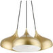 Amador 3 Light 25 inch Soft Gold with Polished Brass Accents Cluster Pendant Ceiling Light