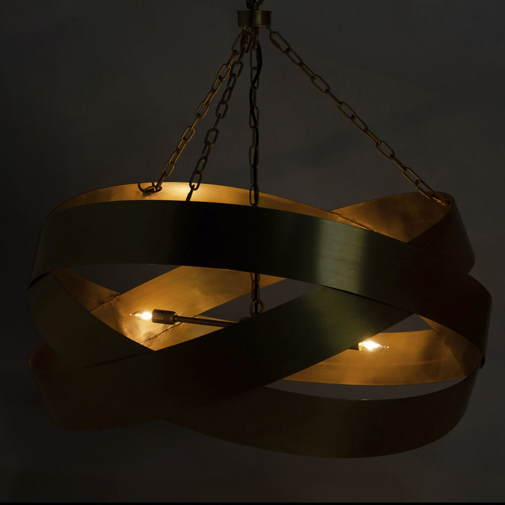 Orion 4 Light 38 inch Antique Brass Pendant Ceiling Light