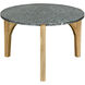 Confucius 33.5 X 33.5 inch Waxed Coffee Table