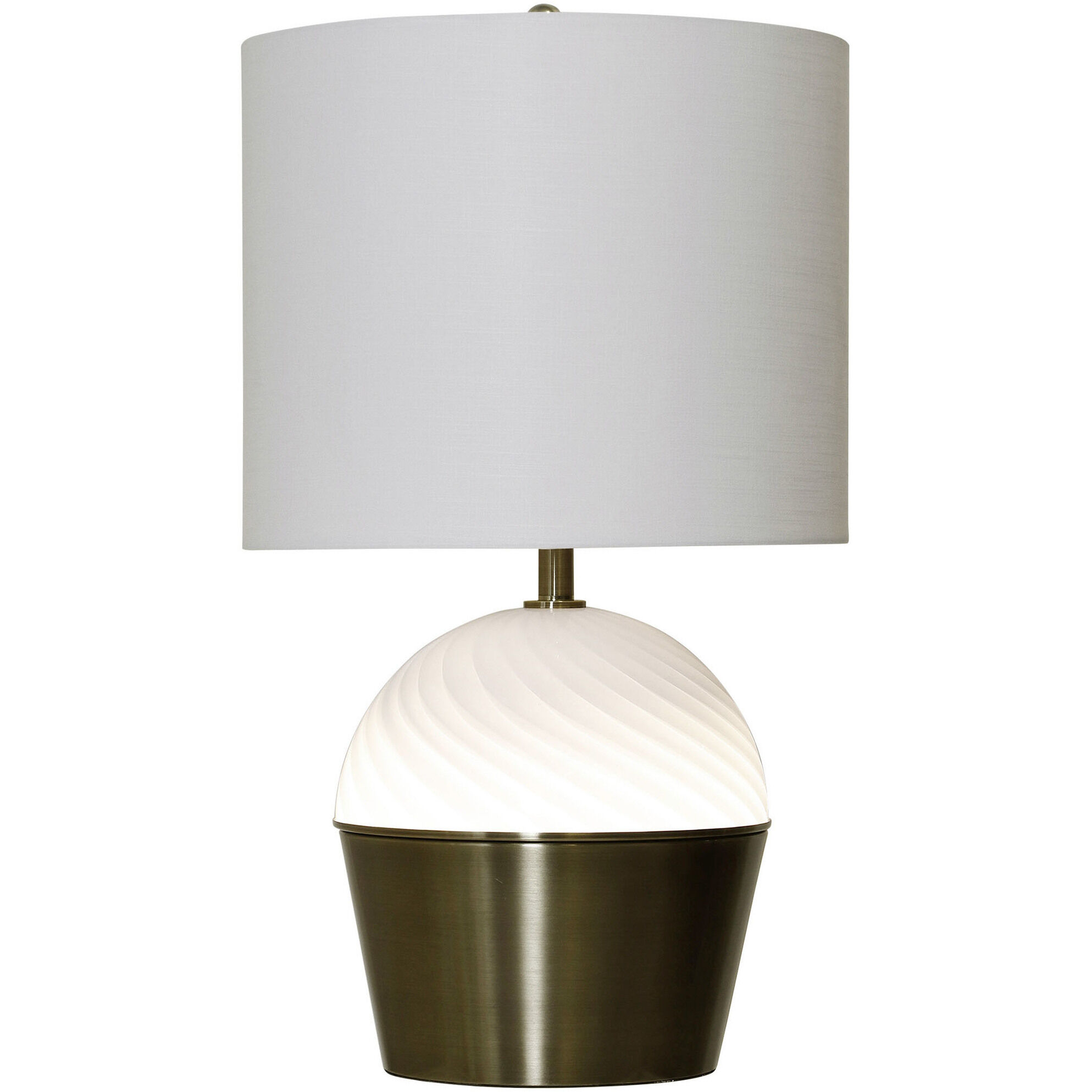 Cameron 29 inch 150.00 watt White and Brass Table Lamp Portable Light