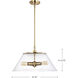 Dover 3 Light 20 inch Vintage Brass Pendant Ceiling Light