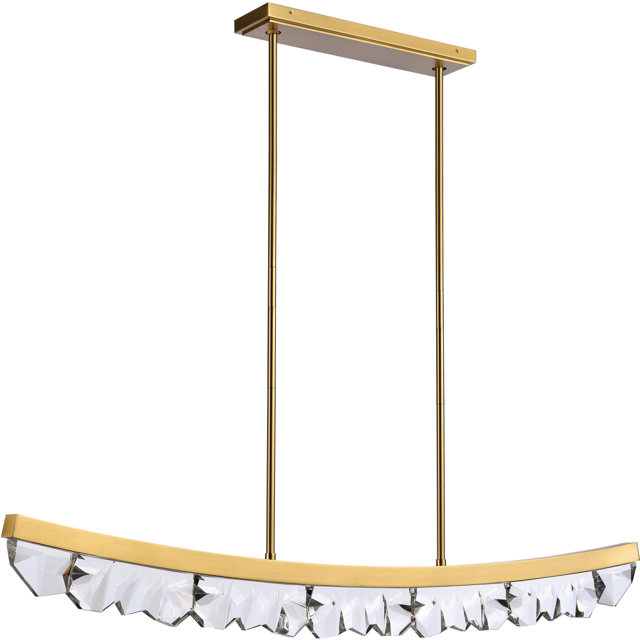 Arcus 1 Light 57.13 inch Aged Brass Linear Pendant Ceiling Light