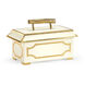 Claire Bell 11 inch Cream/Metallic Gold Decorative Box